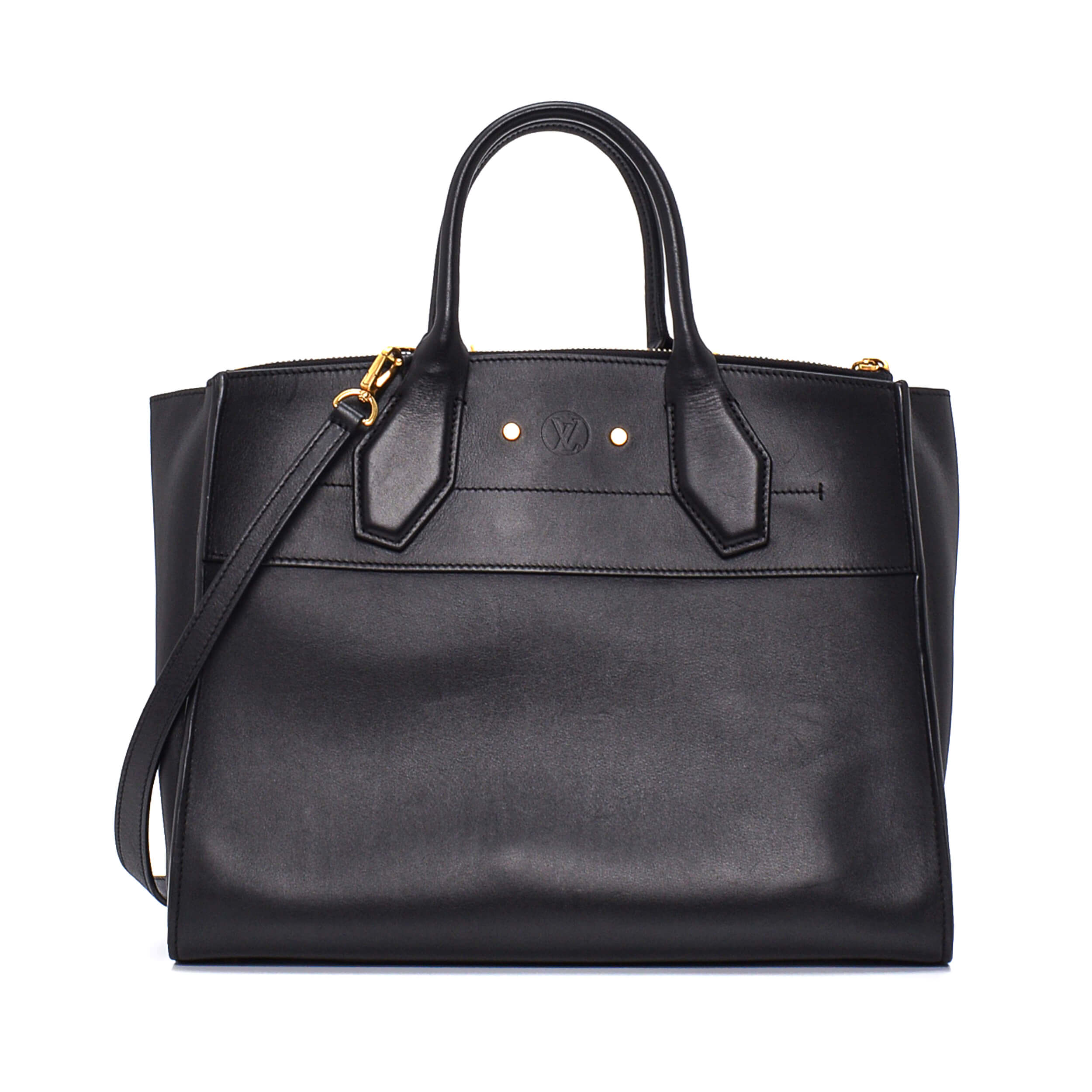 Louis Vuitton - Black Leather City Steamer GM Bag